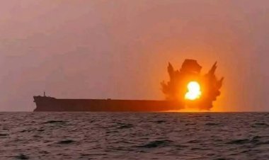 Ensarullah'ın vurduğu gemi batmak üzere!