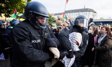 Alman polisinden Filistin gösterilerine orantısız güç müdahalesi