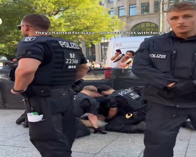 Berlin’de düzenlenen Filistin’e destek gösterisinde çok sayıda kişi gözaltına alındı