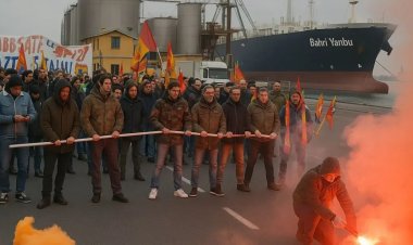 İtalyan Cenevre Liman işçileri, soykırımcı İsrail’e silah taşıyan Suudi gemisini engelledi