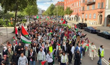 Soykırımcı İsrail'e İsveç'te protesto: Gıda kıtlığına son verilsin