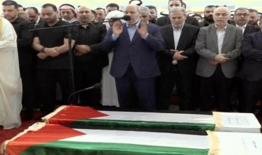 Halil el-Hayye, Doha’da şehit oğlu ve dava arkadaşlarının cenaze namazını kıldırdı