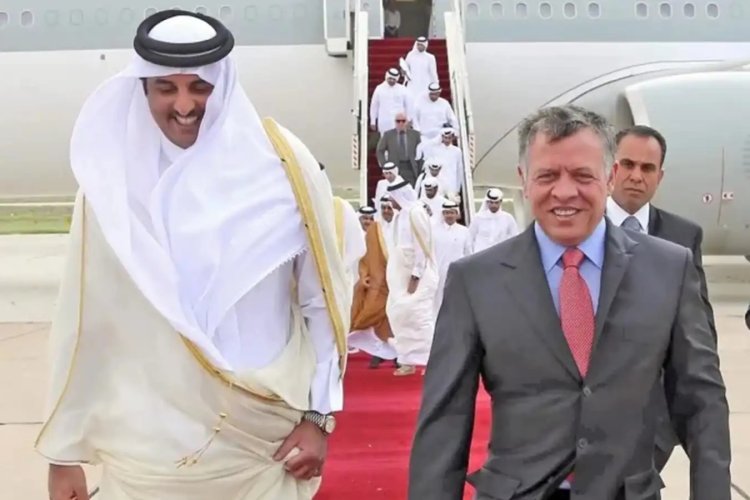 Katar Emiri Şeyh Temim Ürdün'de
