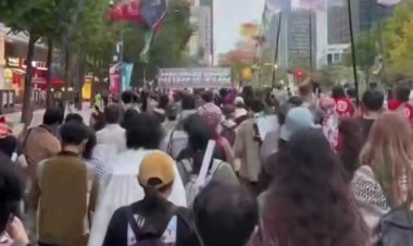 Güney Kore’de Gazze’ye destek gösterileri sürüyor