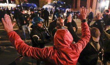 Roma'da Filistin'e destek gösterisine polis, cop ve tazyikli suyla müdahale etti