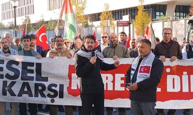 ABD Büyükelçiliği önünde protesto: Ateşkesi ihlal eden katiller hesap vermeli