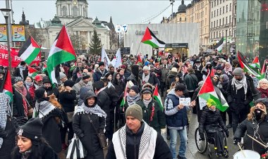 İsveç'te işgalci İsrail'in Gazze'ye devam eden saldırıları protesto edildi