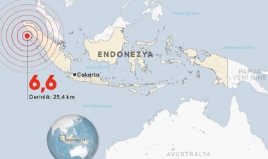 Endonezya'da 6,6 büyüklüğünde deprem