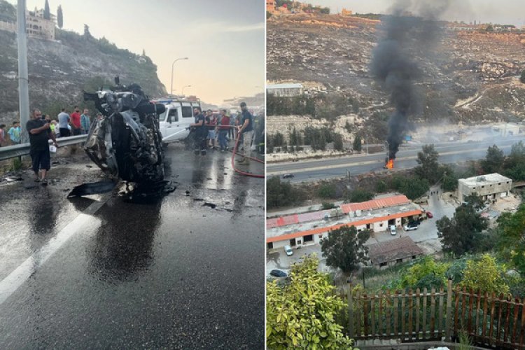 İsrail İHA’sı Lübnan’da sivil aracı vurdu: Ateşkes yine ihlal edildi