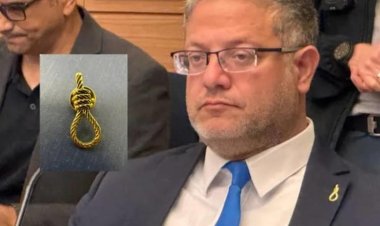 Soykırımcı İsrail'in Güvenlik Bakanı 'yağlı urgan' rozeti taktı