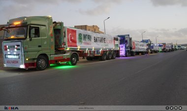 Umut Kervanı’nın yardım tırları Gazze’ye uğurlandı