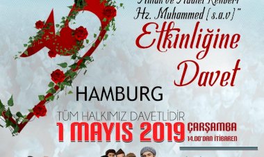 Hamburg Mevlid-i Nebi Etkinliğine Davet